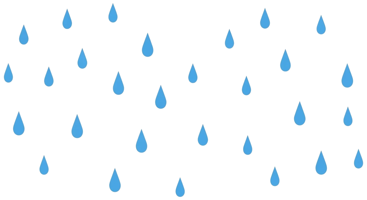 降る雨のシンプルなイラストパターン